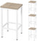 EUGAD Lot de 4 Tabourets de Bar, Tabouret de Cuisine, Style Industriel, avec Repose-Pieds, pour Bistro, Salle à Manger, en Bois Aggloméré + Métal, 33x65x33 cm, Chêne Clair, 1059BY-4