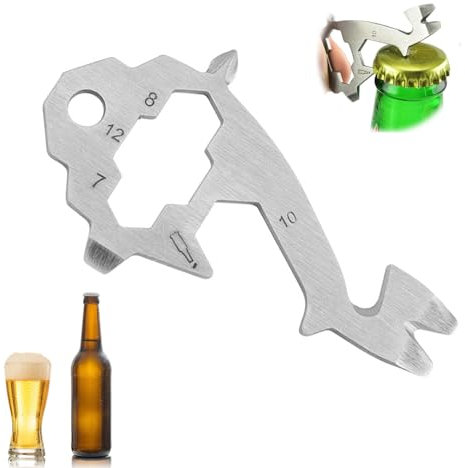 Portachiavi Multifunzione Apribottiglie Multifunzione A Forma Di Squalo, Apribottiglie multifunzionale a forma di giraffa Ciondolo Creativo, Accessori Forma Di Chiave, Portachiavi Multiuso