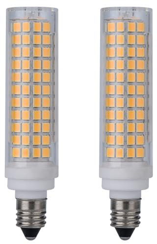 YBRAVO Luce LED E11 dimmerabile 220V 10W 1000 Lumen Lampadine E11 T3/T4 Mini Base portacandele (2 Pezzi) (Color : 3000K)
