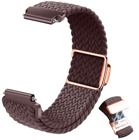 CeiBand Nylon Elastische Geflochtenes Armband, 20mm 22mm Magnete Gewebtes Sport Aatmungsaktive Uhrenarmbänder für Herren Damen - Lila
