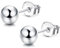 CASSIECA Ohrringe Silber 925 für Damen Herren Medizinische Ohrstecker Hypoallergene Silber Ohrstecker Piercing Ohrringe für Empfindliche Ohren, Silber 6mm