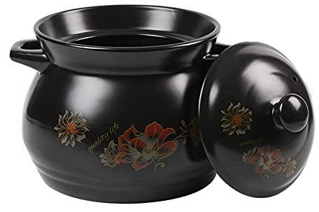 Earthenware Casserole Pot - Japanese Clay Pot Hot Pot Heat-Resistant Stew Pot Casserole for Gas Stoves Electric Stove (5l)