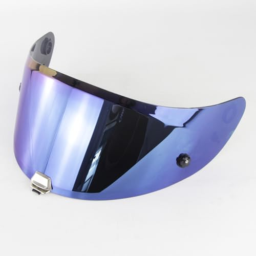 Shkalacar Helmvisier Ersatz für HJC RPHA11 RPHA70 Helm, Integralhelm Visier UV-Beständig, Beschlagfrei und Kratzfest, Motorrad Gesichtsschutz Helmzubehör(Blau)