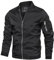 Homme ExtéRieur Printemps-Automne Casual Classique Veste-Jacket Mode Pilote Bomber Léger Coupe - Vent Mince Cargo Veste De Baseball ete Blouson Polyester Softshell Veste Sport Veste Homme Noir S