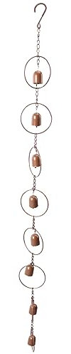 Srliya Hängende Regenkette aus Metall mit Schönem Klang, Dekorative Glockenförmige Regenkette die Dachrinnenentwässerung