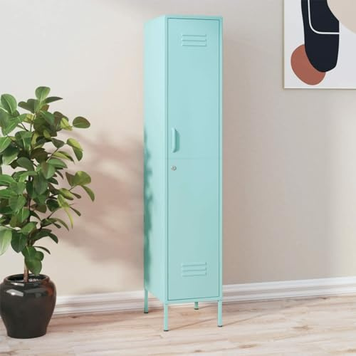 Rantry Spindschrank Mint 35x46x180cm Stahl Büro Stahl Aktenschrank Standschrank mit Schlössern, Aufbewahrung Organizer Einheit Schrank für Garage, Büro und Klassenzimmer Kleiderschrank
