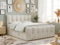MKS MEBLE King Boxspringbett 160x200, Boxspringbett 160x200 mit Bettkasten und Matratze H4, Polsterbett 160x200 mit Matratze, Bett 160x200 mit Bettkasten - PREMIUM-11-KING- Beige Velvet - H4