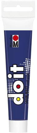 Marabu DO IT Craft Paint, 36 ml bleu nuit, peinture acrylique satinée pour le bricolage et les loisirs créatifs, peinture à l'eau, résistante aux intempéries, à la lumière, végétalienne, 12760076293
