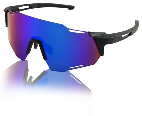 Hillylolly Gafas de Ciclismo Polarizadas, Gafas Running Mujer, Gafas Bicicleta Hombre, Gafas de Sol Deportivas, Protección UV400, Gafas Polarizadas para Bicicleta, Correr, Escalar, Pesca