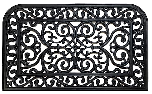 Acomoda Textil – Felpudo de Goma Antideslizante Rectangular para Exterior e Interior. Felpudo para Entrada Resistente y Duradero de Fácil Limpieza. (45x75 cm Dos Cantos)