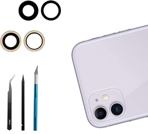 Dakexiong Lentille de Rechange en Verre pour Appareil Photo arrière pour iPhone 11, Couvercle d'objectif d'appareil Photo arrière de Rechange avec et kit d'outils de, Anti-Rayures et étanche