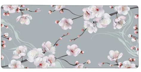 Gaming Tapis de Souris Violet, Grand Tapis de Souris XXL 1200x600x3mm, Fleur Tapis Souris Clavier et Bureau Surface Lisse et Base en Caoutchouc Anti-dérapant Soft Cloth, PC Ordinateur Portable N1-328
