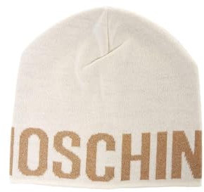 Moschino Damenmütze 65165 M2997, Weiß Gold 002, One size