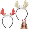 2 Stück Weihnachts-Stirnband - Rentier Haarreif Mit Glitzer Und Geweih, Weihnachtsbaum-Kopfschmuck für Damen, Party-Haarschmuck