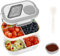 Kasanni Fiambrera, lunch box, bento box, Fiambrera con Compartimentos para Adultos y Niños, Fiambrera Bento para Escuela, Trabajo, Pícnic, Viajes, para microondas (Blanco)