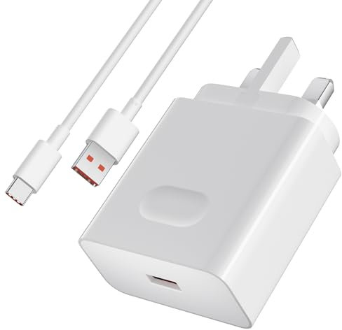 100W USB Plug SuperCharge Power Adapter for HONOR, Wall Charger Fast Charging Adapter with USB A to USB C Fast Charging 3.3ft 6A Cable for HONOR X6b X7b X9c Magic6 Lite 90 200 Lite 200 Smart Pad 9