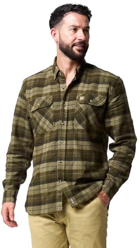 JACK PYKE Bleasdale Heavy Flannel Shirt Green Large