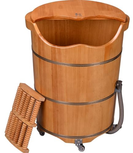 ZCBYBT Foot Bath Barrel Wood Sauna Foot Tub Can Soak Massage Feet to Improve Sleep Sturdy and Durable
