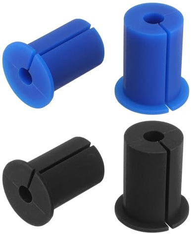 QUARKZMAN 4 Stück Kabeldurchführung für 1-Zoll-Wandloch, Silikon-Kabelrouting-Kit Anti-Rutsch-Wandkabeldurchführungszubehör für Ethernet-Kabel (Schwarz Blau)