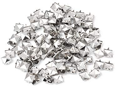 CHIZISX 100 tachuelas cuadradas de metal con remaches para zapatos punk, decoración de ropa, cinturón
