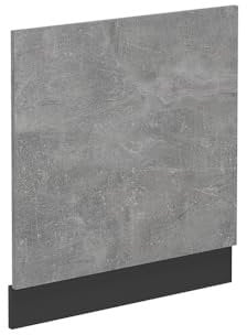 Vicco Geschirrspülblende R-Line, Geschirrspüler Fronttür, Beton, 60 cm ohne Arbeitsplatte
