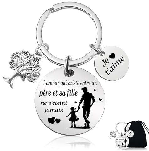 Cadeau Papa, Porte-cles Papa, Idee Cadeau Fete Des Peres, Cadeau Anniversaire Papa, Papa, Je t’aime - Montrez Votre Amour à Papa le Jour de la fête Des Pères