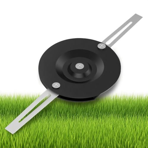 Metallmesser Set für Einhell Rasentrimmer, RosyFate 2 Stück Rasentrimmer Ersatzmesser, inklusive Schneidscheibe & Schrauben, Rasentrimmer Messer