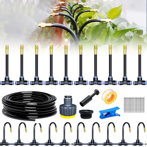 360° Curved Garden Automatic Irrigation System, kit arrosage automatique système d'irrigation goutte à goutte pour plantes de serre, plates-bandes surélevées, arrosage automatique pour jardin (10m)