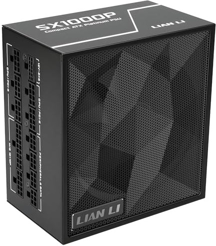 Lian Li SX1000P Netzteil – 1.000 W Schwarz | 80 Plus Platinum Effizienz, Vollmodulare abnehmbare Kabel, ATX 3.1 & PCIe 5.1, Modernes & Leises Gaming-PC PSU