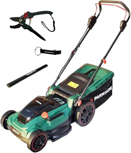 HEADNMORE Angebot für Parkside® 40 V Akku-Rasenmäher PRMA 40 – 40 cm Schnittbreite, 50 l Fangsack – ohne Akku & Ladegerät + HEADNMORE Zugaben & Parkside Arbeitssocken (+Amboss-Schere)