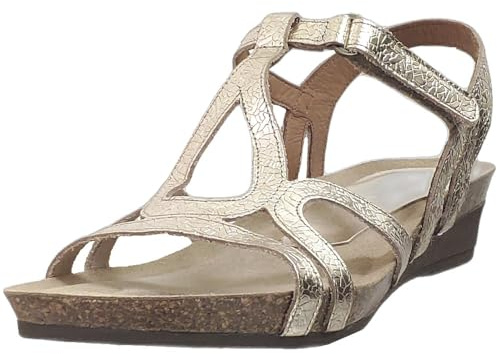 Xapatan, marieta-8141, Femme Nu-pied Platine métallisé - 40 EU