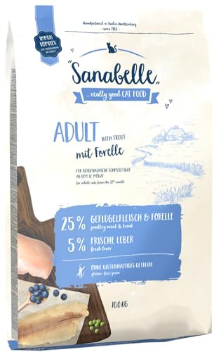 SanaBelle Adult mit Forelle | Katzentrockenfutter für ausgewachsene Katzen (ab dem 12. Monat) | 1 x 2 kg