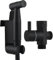 Tecmolog Douchette WC Acier Inoxydable Kit Douchette Toilette, Noir Pulvérisation Douchette à Main avec Tuyau, Support, WS024CF