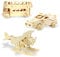 Georgie Porgy Hölzerne 3D Puzzle Sammlung Puzzle Modell Kit Baukasten Holzhandwerk Kinder Puzzle Spielzeug Alter 5+ Packung 3 (Wasserflugzeug Autos London Bus)