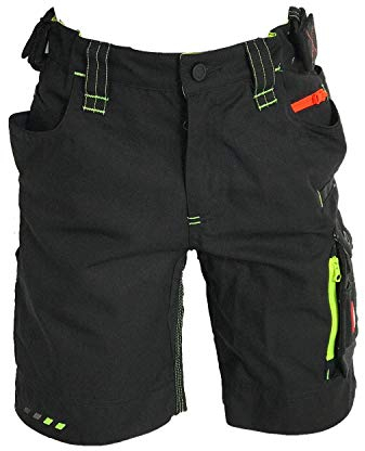 Engelbert Strauss E.S. Kinder Shorts Motion 2020 Arbeitshose Workwear (schwarz/warngelb, 146/152)