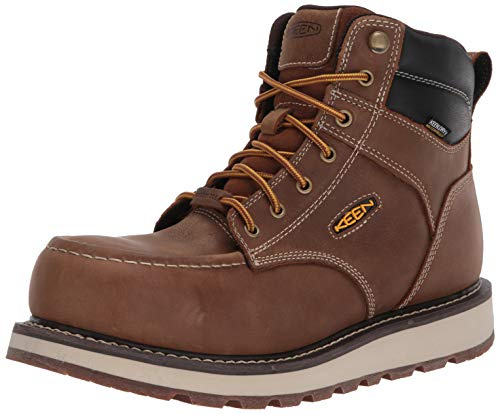 KEEN Utility Men's Cincinnati 6 Composite Toe Waterproof Wedge Work Boots, Belgian/Sandshell, 10.5 US