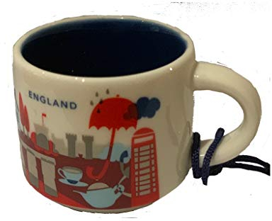 Starbucks Taza de café expreso de Inglaterra, adorno de