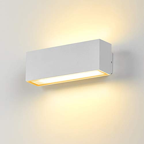 Dr.lazy 12W LED Wandleuchte Außenwandleuchte, Wasserdichte IP65 Wandbeleuchtung, LED Außenwandleuchten, Außenlampe Wandlampe, Innen/Außen, Gartenleuchte …