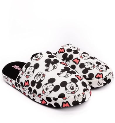 Disney Mickey Mouse Damen Hausschuhe mit Allover-Print