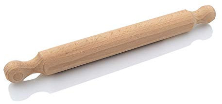 PRIMOLEGNO Mattarello Professionale da 35 cm in Legno Massello Stagionato 2 anni per Impastare Pizza e Pasta