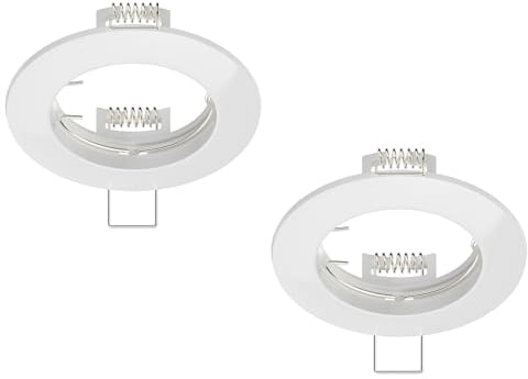 ledscom.de 2 Stück Deckeneinbaurahmen CIRC, rund, weiß glänzend