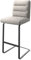 DELIFE Barstuhl Pela-Flex Freischwinger flach Metall Stripes Hellgrau