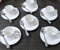 juego de 6 tazas de cafe con plato y ceramica blanco + 6 cucharillas d cafe de metal - juego moderno de cafe -Set de Regalo de Set de Café Tazas Para Espresso, Café Solo, Cortado