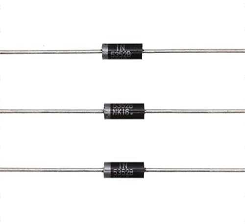 HUABAN 50PCS 1N5352B 1N5352 Power Zener Diode 5W 15V DO-15(CASE17-02) Axial Diodes 5 Watt 15 Volt
