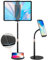 iFongsh Tablet Stände, Tablet und Handy Ständer, 360 Grad Drehbar, Verstellbare Ständerhöhe, Kompatibel mit Alle 4.7-13 Tablet, Handys, Huawei, iPad Pro 12.9, Air, Mini, iPhone, Samsung (Schwarz)