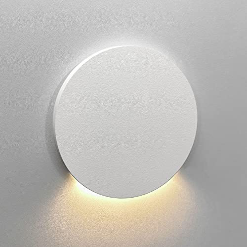 LEDFULL® Treppenbeleuchtung LED Tricolor 3in1 Verbesserte Version 230V Wandeinbauleuchte für Schalterdose - Stufenbeleuchtung für Innen in Weiß Rund Down