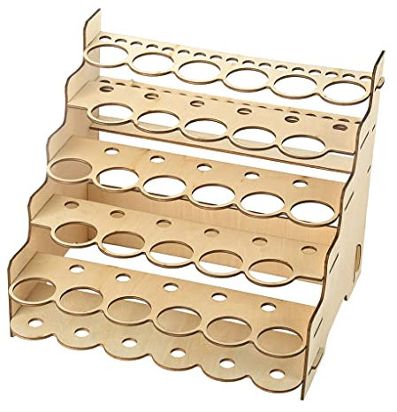 BOKIOESDE Organizador de pintura modelo, contenedor de pinturas exquisitas multicapa, soportes de accesorios, estante de pigmentos DIY para almacenamiento, organizador