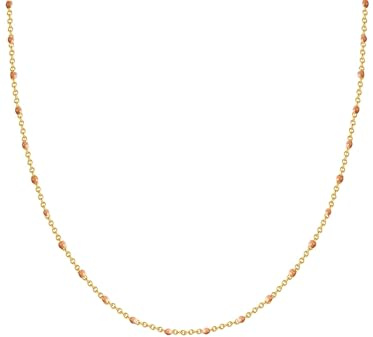 GLANZSTÜCKE MÜNCHEN Damen Kette 925/- Sterling Silber gelbvergoldet 18 Karat Silberhalskette