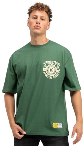BENLEE Herren T-Shirt Oversize Waldorf Bottle Green/Yellow XL 190769