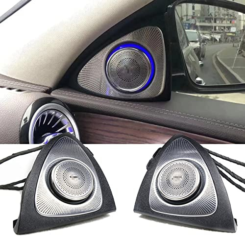 OKL CPARTS Car Audio Tweeters with LED Ambient Lighting Kit 64 Colors 3D Rotating Tweeter Replacement for S-Class W222 Pre-Facelift 2014-2020